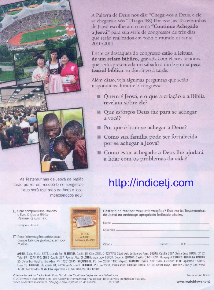 Congresso Jeova Convite Distribuído