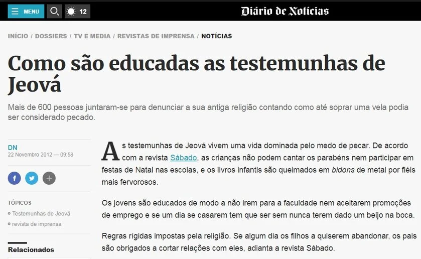 Diario de Noticias - Portugal - Jeová