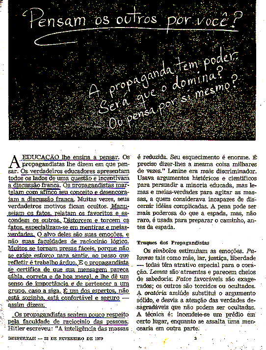 Despertai 1979 Pensam os outrospor voce?
